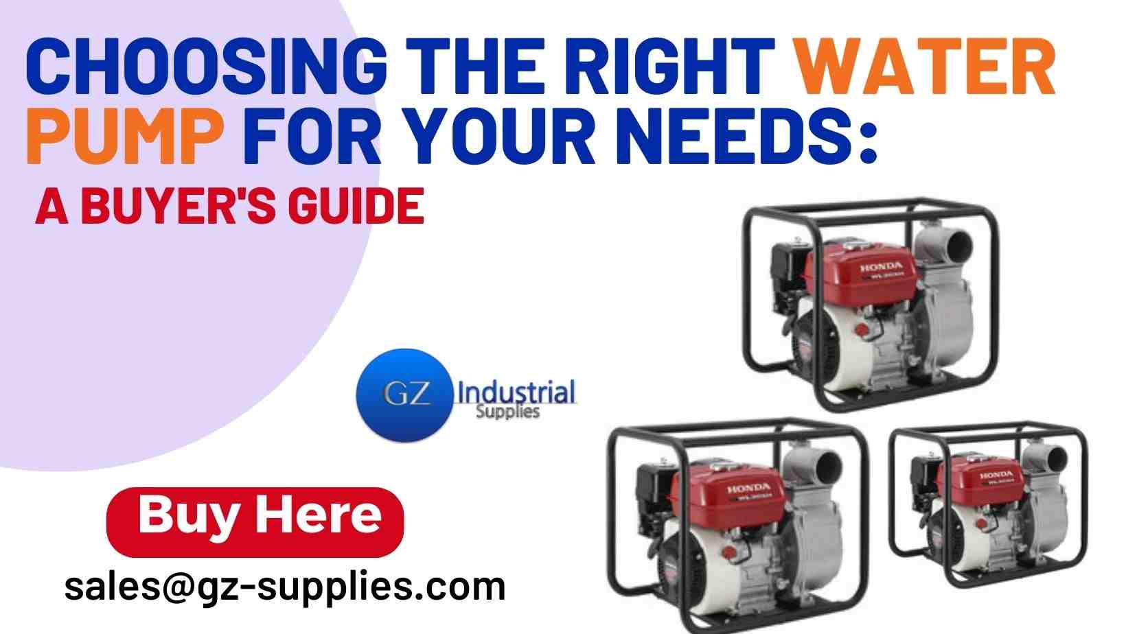 Choosing the Right Water Pump for Your Needs: A Buyer's Guide - GZ