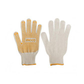 INGCO Knitted & PVC Dots Gloves HGVK05