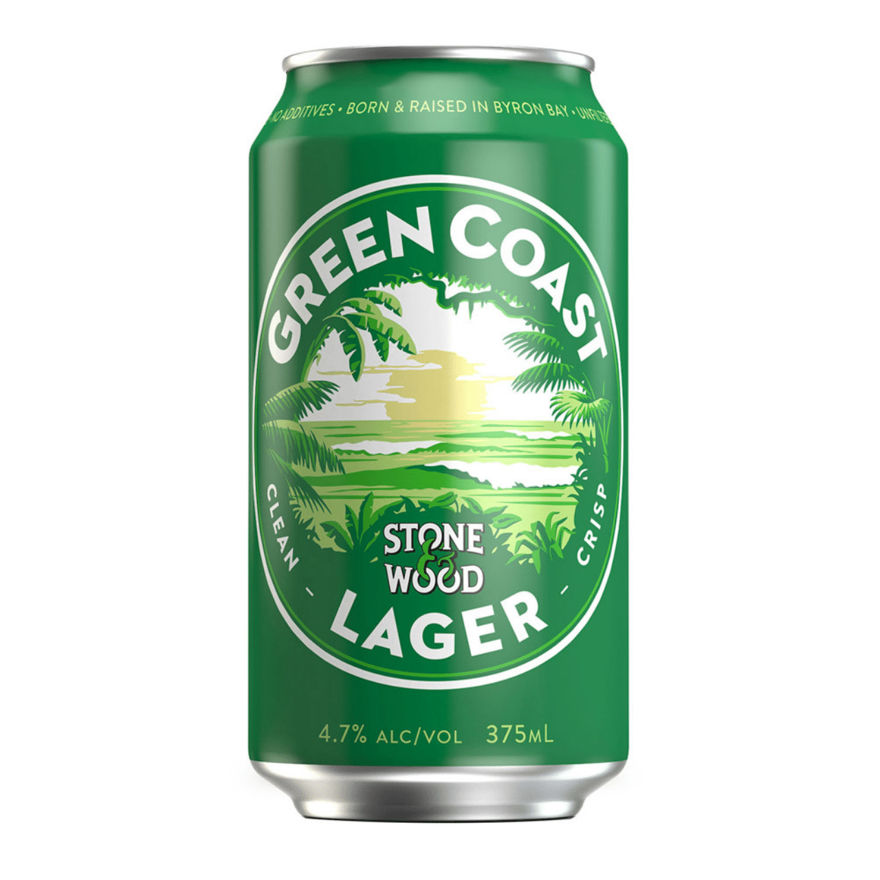 Buy Stone & Wood Green Coast Lager Cans 375mL Red Bottle