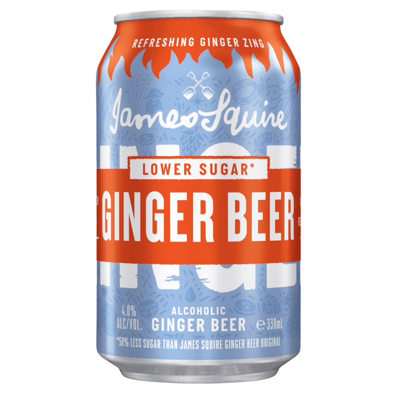 Buy James Squire Low Sugar Ginger Beer Cans 330mL Red Bottle
