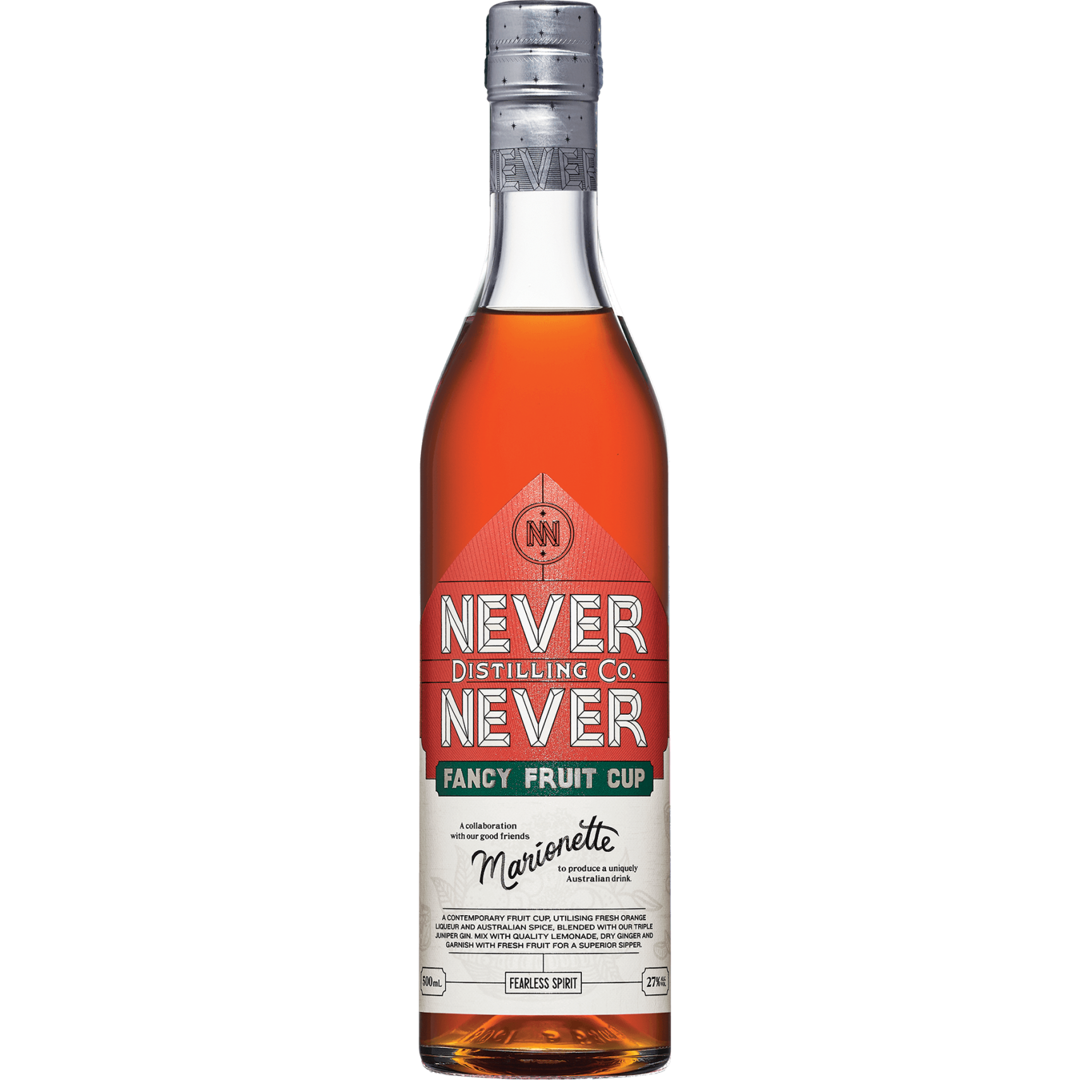 Buy Never Never Distilling Co. Fancy Fruit Cup Liqueur 500mL Red Bottle