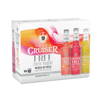Vodka Cruiser Sugar Free Mixed 10 Pack 275mL bottles