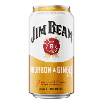 Jim Beam Bourbon & Ginger Beer 375ml Cans