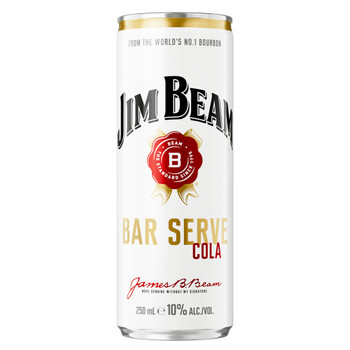 JIM BEAM-WHITE BAR SERVE 10% 250ML CAN