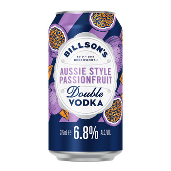 Billson's Aussie Style Passionfruit & Double Vodka Cans 375ml