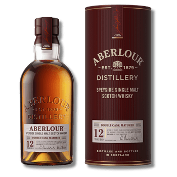 Aberlour 12 Year Old Double Cask Single Malt Scotch Whisky 700mL Bottle and Gift Tin