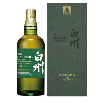 The Hakushu 18 Year Old Single Peated Malt Japanese Whisky 100th Anniversary Edition 700mL