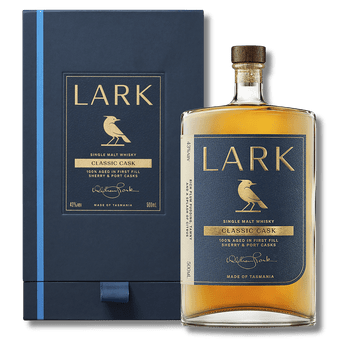 Lark Classic Cask Single Malt Tasmanian Whisky 500mL Bottle and Gift Box