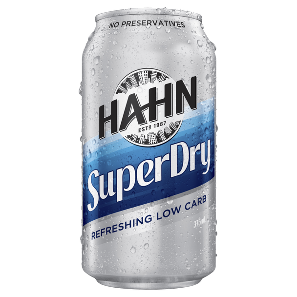 Hahn Super Dry Low Carb Lager Cans 375mL
