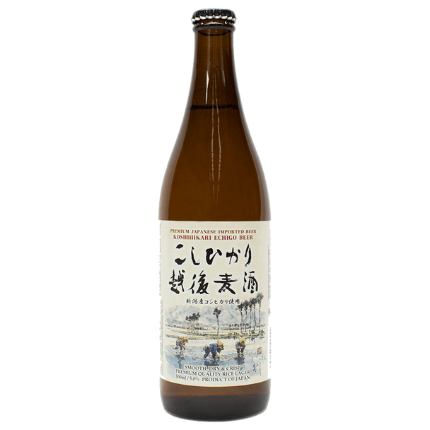 Koshihikari Echigo Rice Lager 500mL Imported Japanese Beer Bottle