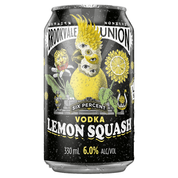 Brookvale Union Vodka Lemon Squash Cans 330mL 6%