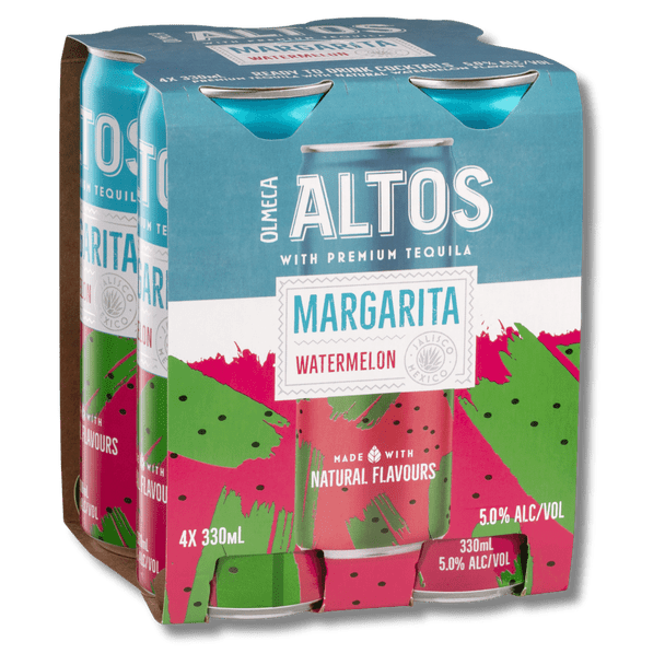 Olmeca Altos Watermelon Margarita Cans 330mL