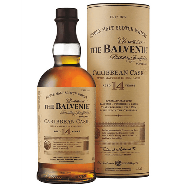 Balvenie 14 YO Caribbean Cask Whisky 700mL