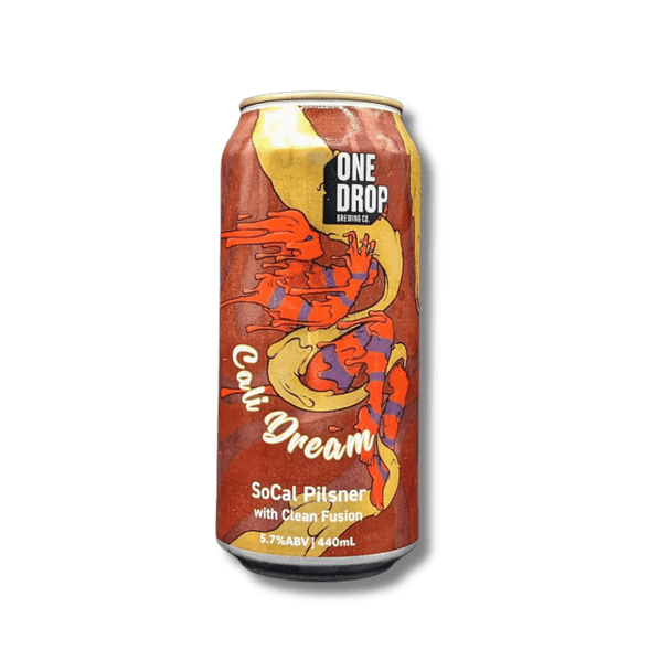 One Drop Cali Dream SoCal Pilsner with Clean Fusion 440mL