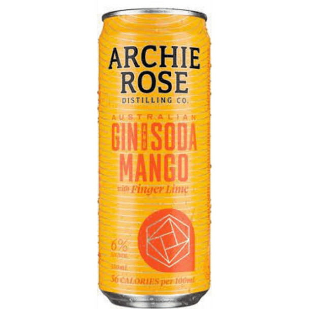 Archie Rose Gin & Mango Soda Cans 330mL