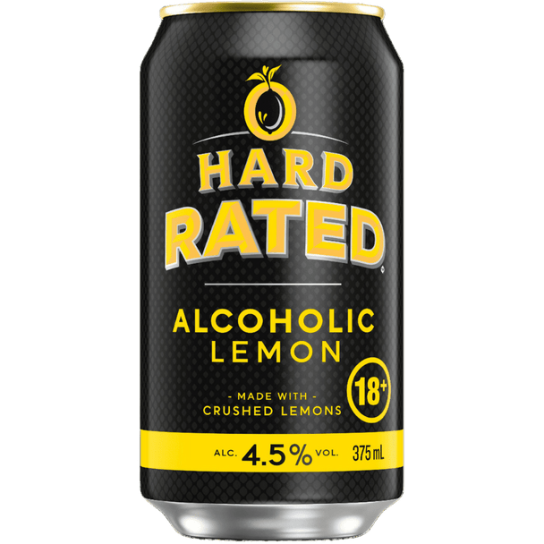 Hard Rated Alcoholic Lemon Cans 375mL