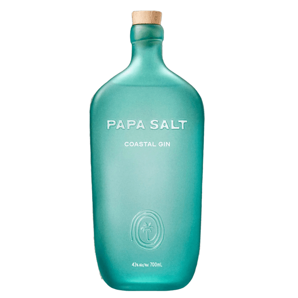 Blue elegant bottle of Papa Salt Coastal Gin 700mL