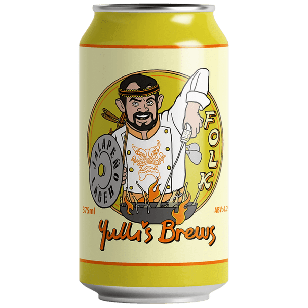 Yulli's Folk Jalapeno Lager 375mL