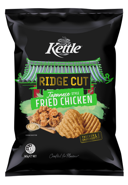 Kettle Ridge Cut Japanese Style Fried Chicken Chips 165grams