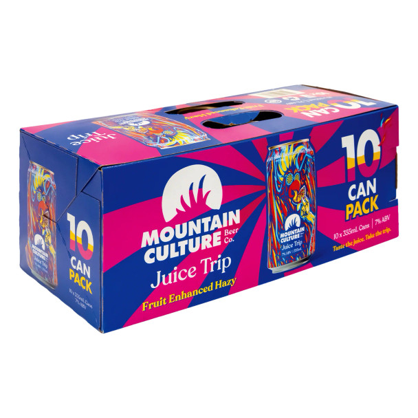 Mountain Culture Juice Trip Fruit Enhanced Hazy Pale 7% 10 Pack  Cans 355ml