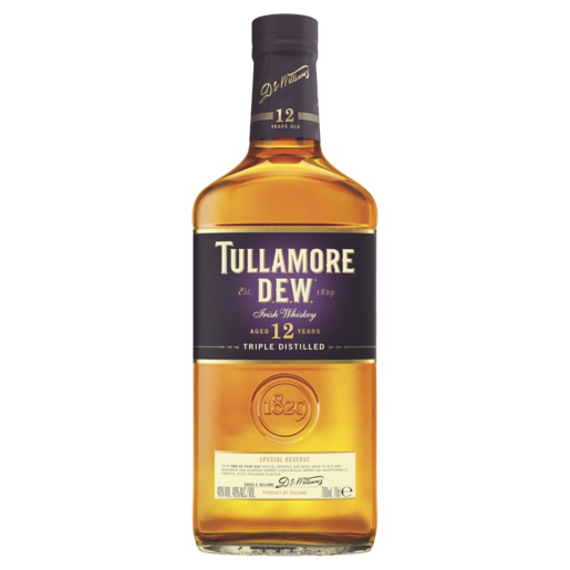 Tullamore Dew 12 Year Old Whiskey bottle 700ml