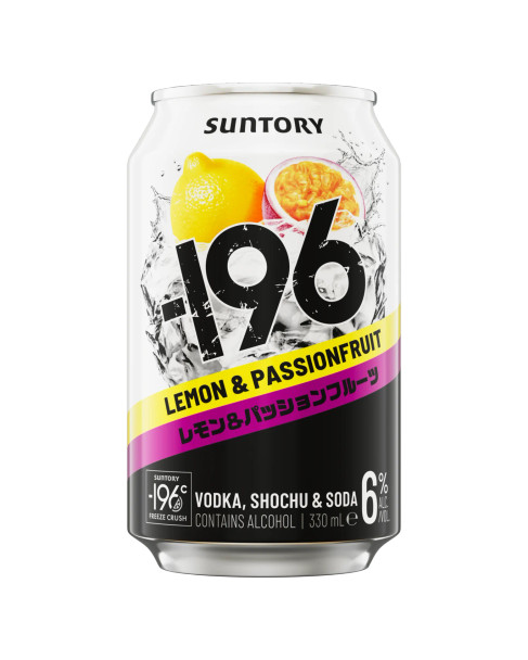 SUNTORY-196 LEMON & PASSIONFRUIT CAN 330ML