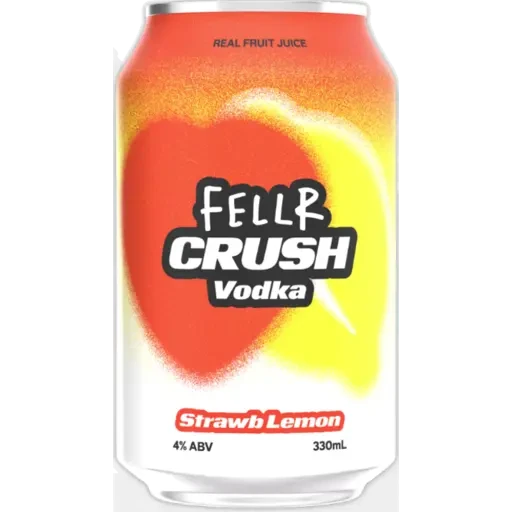 Fellr Crush Vodka Strawberry & Lemon 330ml Cans