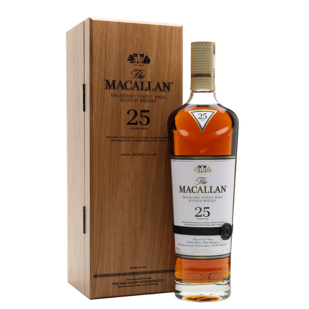 The Macallan 'Sherry Oak' 25 Year Old Highland Single Malt Scotch Whisky (2020 Release) 700mL