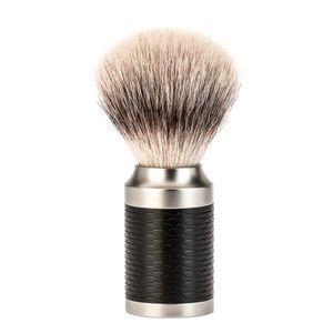 Muhle Rocca Steel Matte Black Shaving Brush with Silvertip Fibre Muhle Rocca Steel Matte Black Shaving Brush with Silvertip Fibre