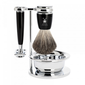 Mühle Rytmo Black 4 Piece Safety Razor Set Mühle Rytmo Black 4 Piece Safety Razor Set