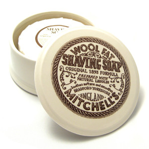 Mitchells Wool Fat Shaving Soap and Dish