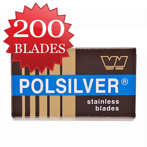200 Polsilver Razor Blades