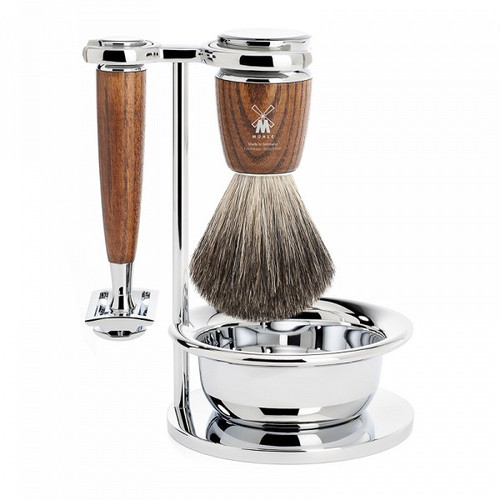 Mühle Rytmo Ash Wood 4 Piece Safety Razor Set