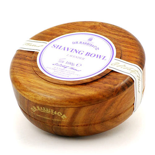 DR Harris Lavender Shaving Soap in Mahogany Bowl