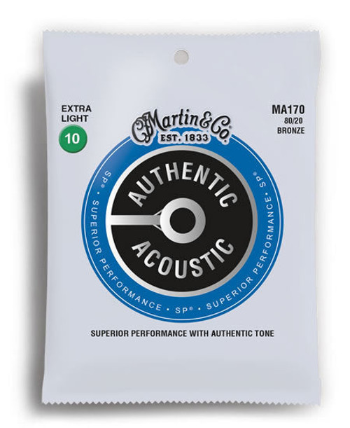 Martin Authentic Acoustic SP 80/20 Bronze Extra Light Guitar String Set (10-47)