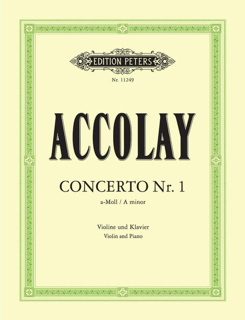 Accolay Concerto No 1 A Minor Violin/Piano