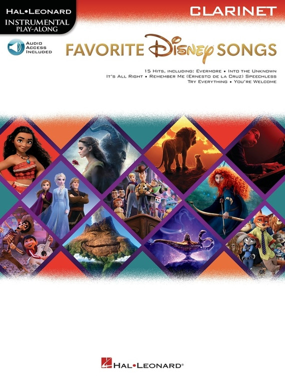 Hal Leonard Favorite Disney Songs For Clarinet Instrumental Play Along