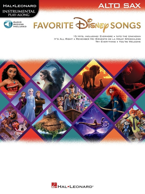 Hal Leonard Favorite Disney Songs For Alto Sax Instrumental Play Along