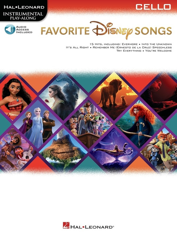 Hal Leonard Favorite Disney Songs For Cello Instrumental Play Along