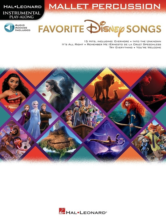 Hal Leonard Favorite Disney Songs For Mallet Percussion Instrumental Play Along