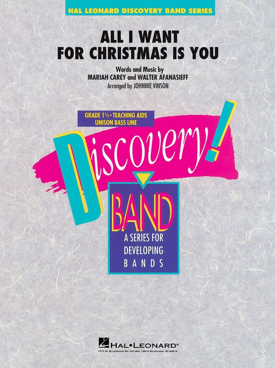 Hal Leonard All I Want For Christmas Is You Cb1.5 Sc/Pts