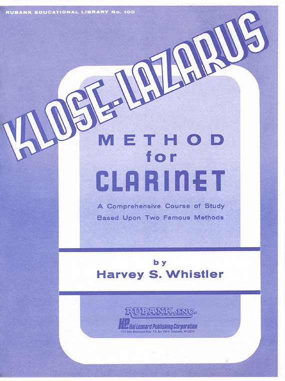 Klose Lazarus Method For Clarinet