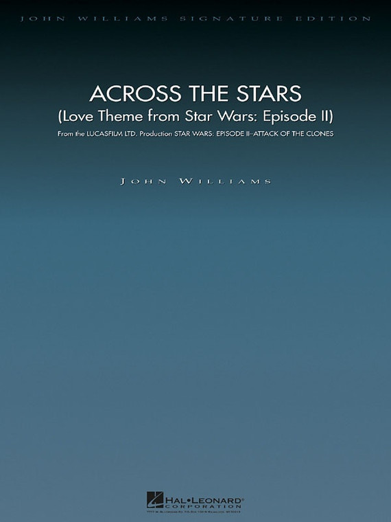 Hal Leonard Across The Stars From Star Wars Fo Sc/Pts
