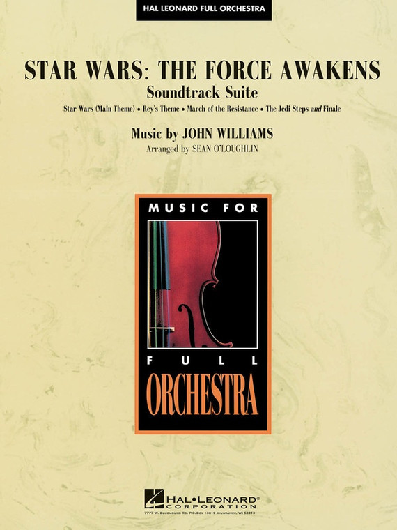 Hal Leonard Star Wars Force Awakens Soundtrack Suite Fo4 Sc/Pts