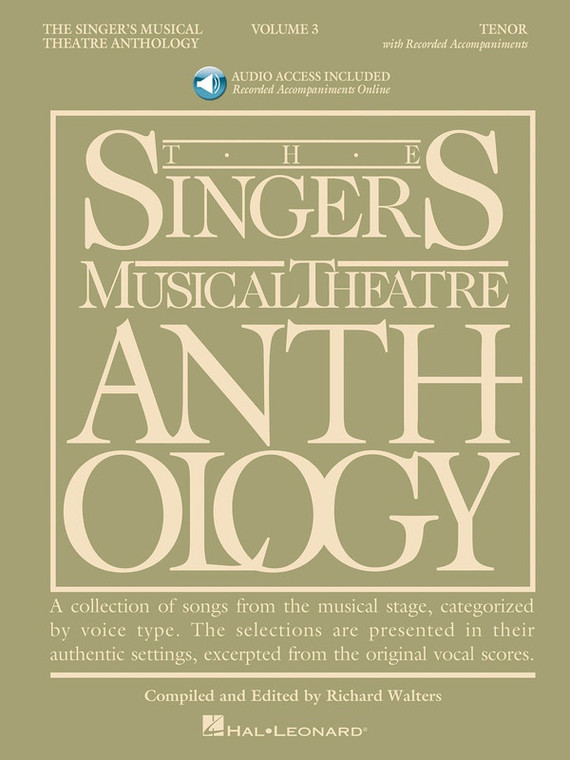 Hal Leonard The Singer's Musical Theatre Anthology Volume 3 Tenor Book With Online Audio
