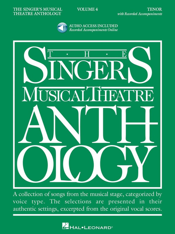 Hal Leonard The Singer's Musical Theatre Anthology Volume 4 Tenor Book With Online Audio