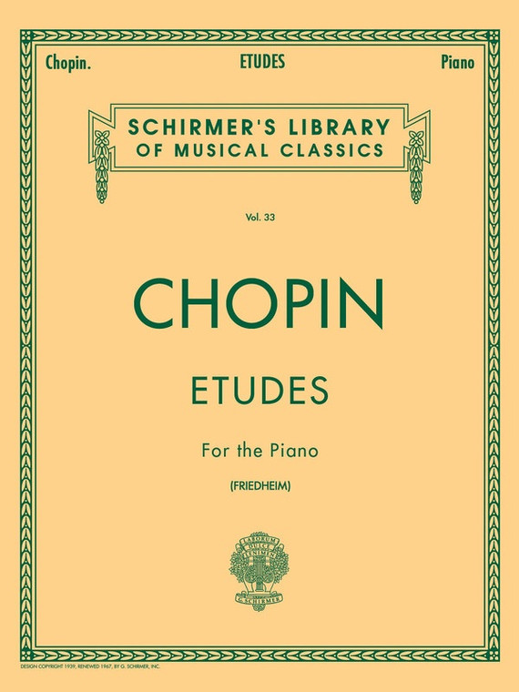 Chopin Etudes For Piano Ed Friedheim