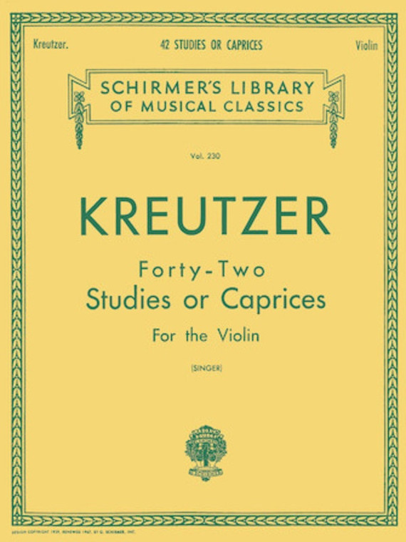 Kreutzer 42 Studies Or Caprices For Violin