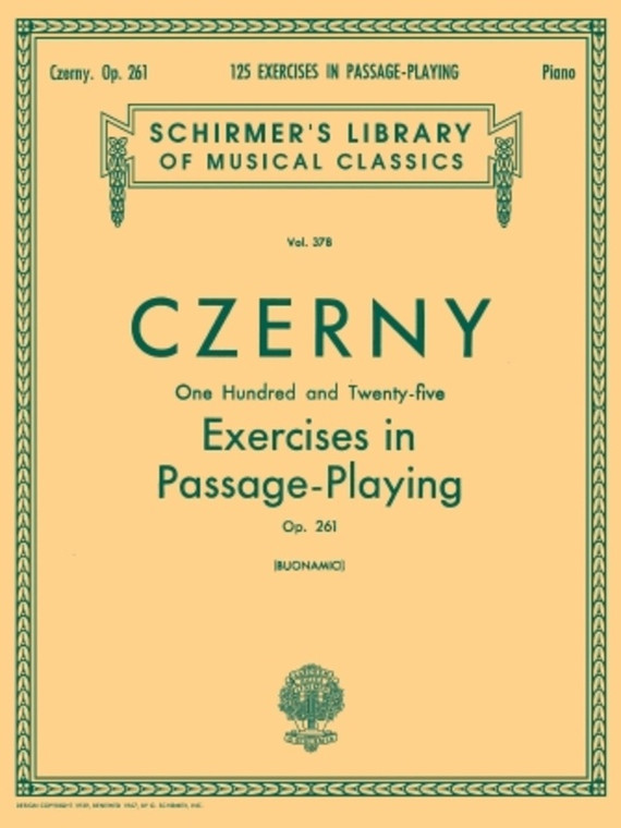 Czerny 125 Exercises Passage Playing Op 261 Piano
