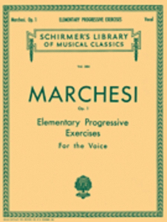 Marchesi Elementary Progressive Exercises Op 1 Voice